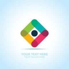 Abstract geometry logo, design concept, emblem, icon, flat logotype element for template.
