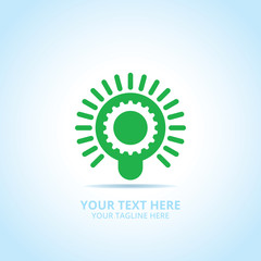 Abstract idea logo, design concept, emblem, icon, flat logotype element for template.