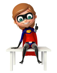 supergirl with Thums up pose