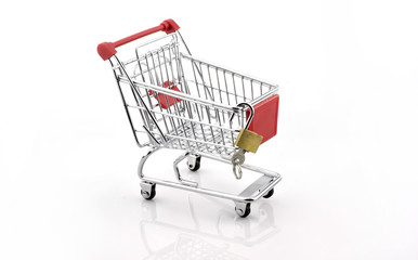 Shopping cart, isolated on white