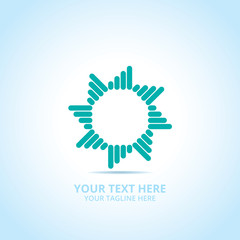 Abstract signal logo, design concept, emblem, icon, flat logotype element for template.