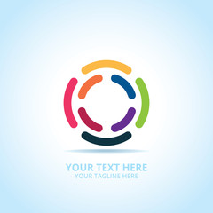 Obraz premium Abstract signal logo, design concept, emblem, icon, flat logotype element for template.