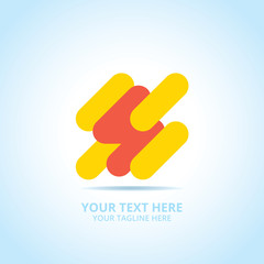 Abstract power logo, design concept, emblem, icon, flat logotype element for template.