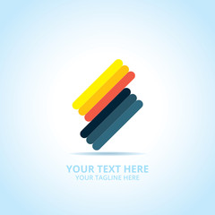 Abstract power logo, design concept, emblem, icon, flat logotype element for template.