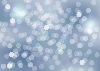 abstract background blue bokeh circles for Christmas background ; vector illustation
