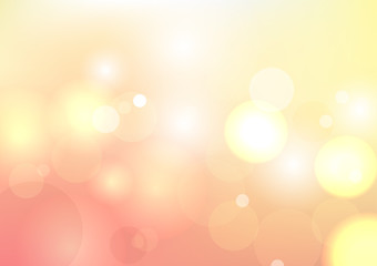 Festive bokeh background with defocused lights ; vector illustration