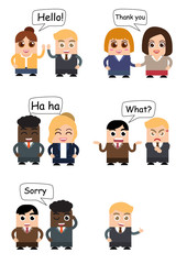 young people character and couples collection ; vector illustration