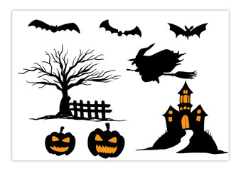 Helloween Vector Silhouette Set