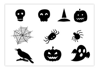 Helloween Vector Silhouette Set