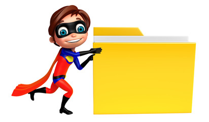Superboy with Folder