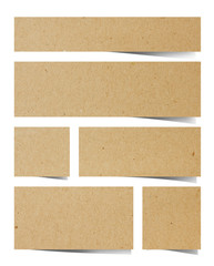 torn paper stick on white background