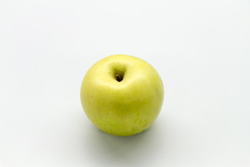 green apple on white background