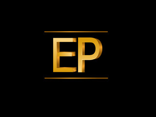 Obraz premium EP Initial Logo for your startup venture