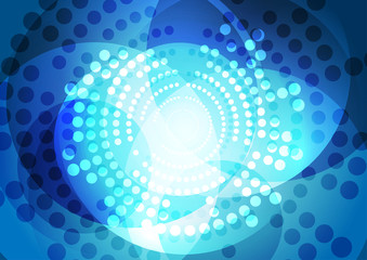 Abstract blue background with halftone circles