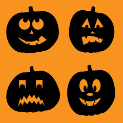 vector illustration of Halloween Background with Pumpkin