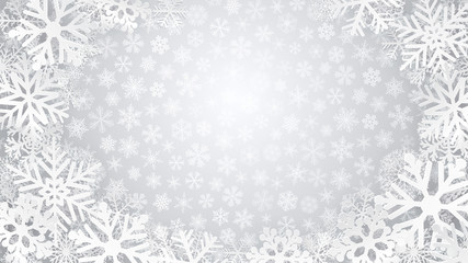 Naklejka na ściany i meble Background with snowflakes