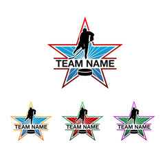 Great Hockey Team Logo Emblem Vector Image 