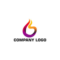 MODERN ABSTRACT COLORFUL FLAME LOGO Vector Image Icon Corporate Company 