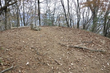 黒川山の標柱と三角点