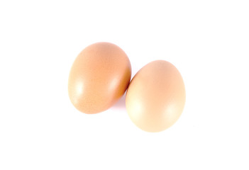 eggs close up isolated on white background.