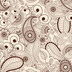 Fototapeta premium Summer seamless background with flowers