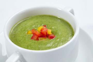 green cream soup