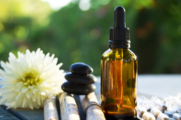 natural cosmetics and massage oil