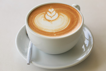 Latte art coffee.