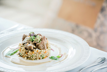 barley with meat