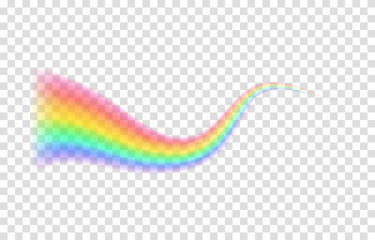 Fototapeta premium Transparent rainbow. Vector illustration. Realistic raibow on transparent background.
