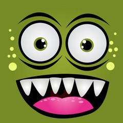 Naklejka premium Cartoon expression monster