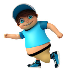 Kid boy with Running pose