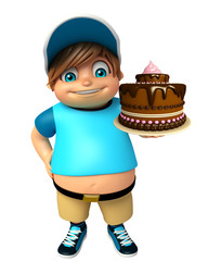 Kid boy with Cake