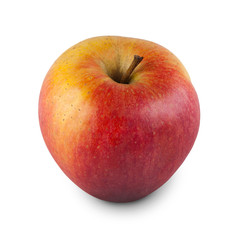 One ripe fresh apple isolated on white background