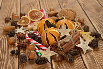 Various Christmas ingredients