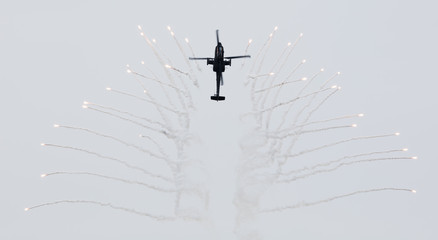 LEEUWARDEN, THE NETHERLANDS - JUN 10, 2016: Dutch AH-64 Apache a