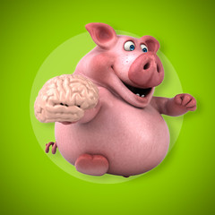 Fun pig - 3D Illustration