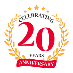 Happy anniversary celebration design 