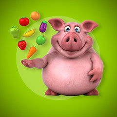 Fun pig - 3D Illustration