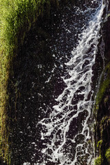 Splashing water waterfall