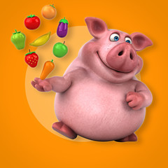 Fun pig - 3D Illustration