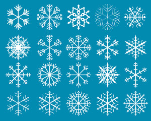 Vector Set of Christmas Snowflakes