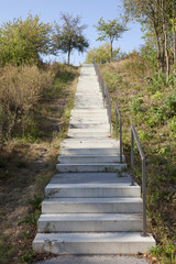Treppe, Halde großes Holz Bergkamen, Nordrhein-Westfalen, Deutschland, Europa