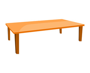 Wooden table isolated illustration