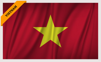 National flag of Vietnam - waving edition