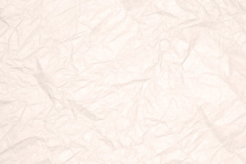 Recycled crumpled light brown paper texture or paper background for design with copy space for text or image.