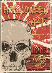 Halloween Party grunge poster