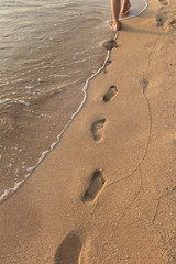 footprints in the sand