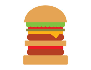 Hamburger and sandwich fast food vector.