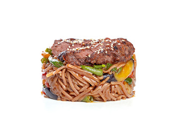 Chinese fast-food from wok.